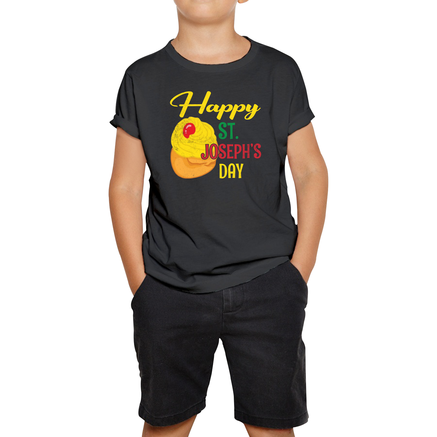 Happy St. Joseph's Day Saint Joseph Pray For Us Traditional Catholic Kids Tee