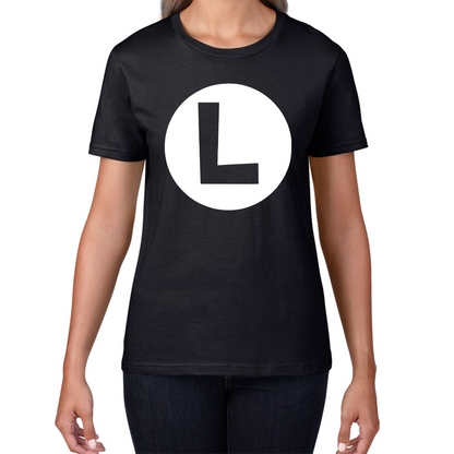 Mario Bros Character Logo Luigi Mario Waluigi Peach Bowser Toad Retro Gaming Womens Tee Top