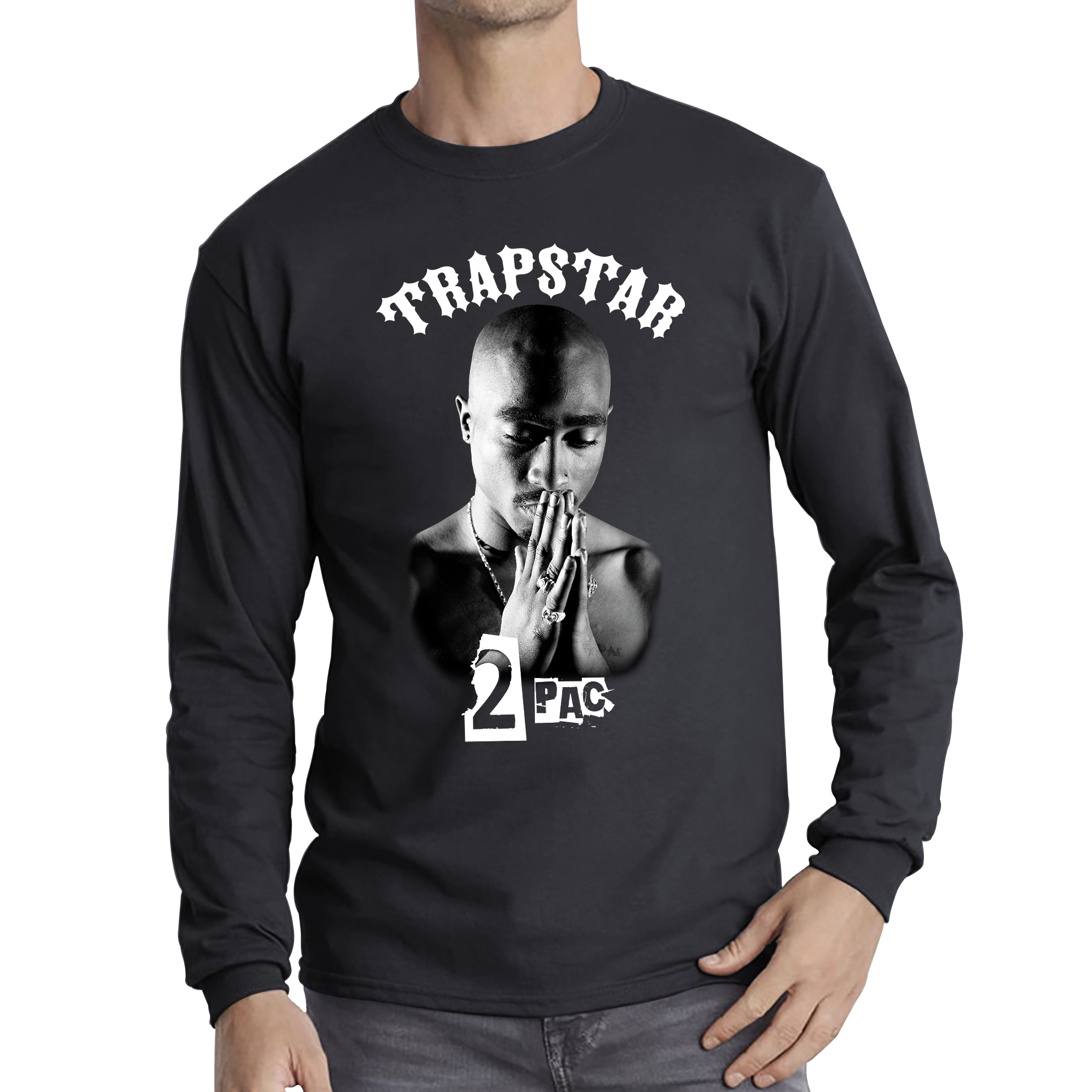 Trapstar 2pac Shirt Tupac Shakur American Rapper Hip Hop Lovers Music Gift Long Sleeve T Shirt