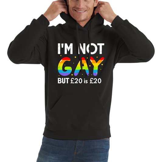 I'm Not Gay But 20 Pounds Is 20 Pounds Funny Lgpt Hoodie