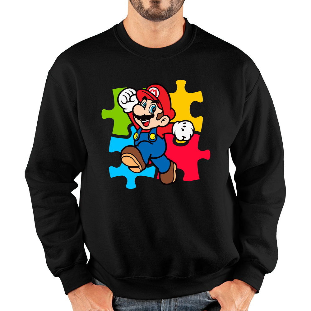 Super Mario Jumper Funny Game Lovers Players Video Game Unisex Sweatshirt