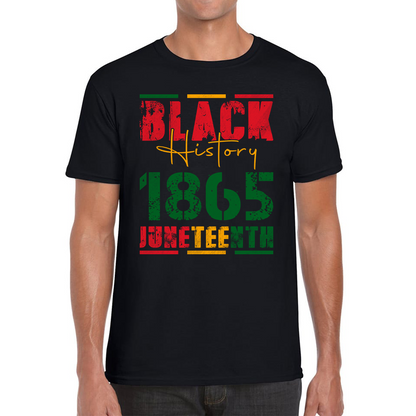 Black History 1865 Juneteenth Celebrating Black History Freedom African American Mens Tee Top