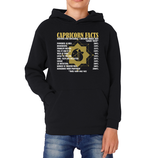 Capricorn Facts Horoscope Zodiac Astrological Sign Astrology Signs Birthday Present Kids Hoodie
