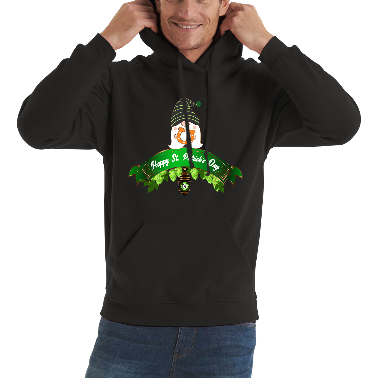 Happy St. Patrick's Day Leprechaun Gnome Irish Gnomes Lucky Gnomes Saint Patricks Day Unisex Hoodie