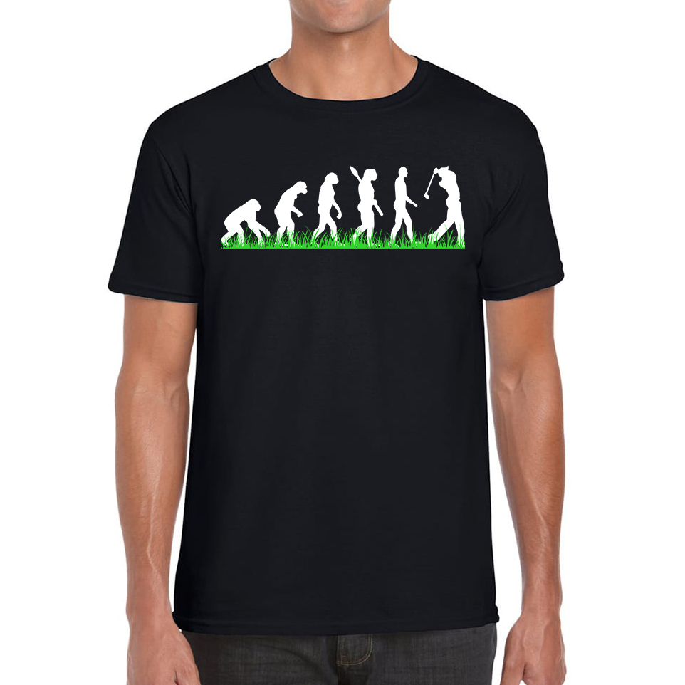 Funny Golf Evolution Of A Golfer T-Shirt Funny Golf Golfing Gift Mens Tee Top