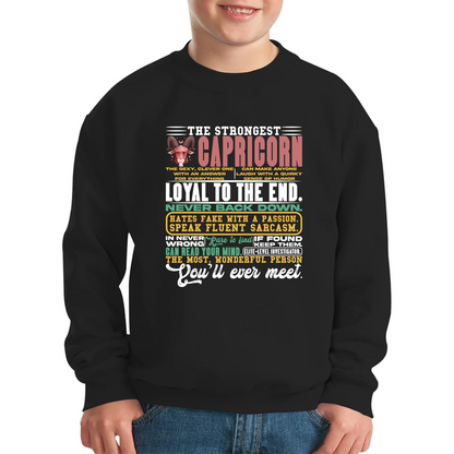 The Strongest Capricorn Characteristics Horoscope Zodiac Astrological Sign Facts Traits Birthday Presents Kids Jumper