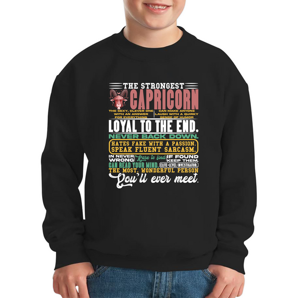 The Strongest Capricorn Characteristics Horoscope Zodiac Astrological Sign Facts Traits Birthday Presents Kids Jumper