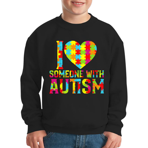 I Love Someone With Autism Kids Sweatshirt