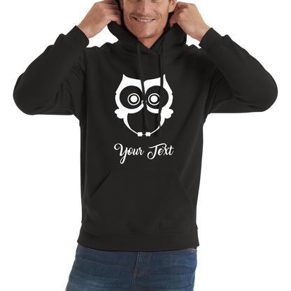 Personalised Cute Owl Your Name Cute Cartoon Owl Animal Lover Nature Lover Unisex Hoodie