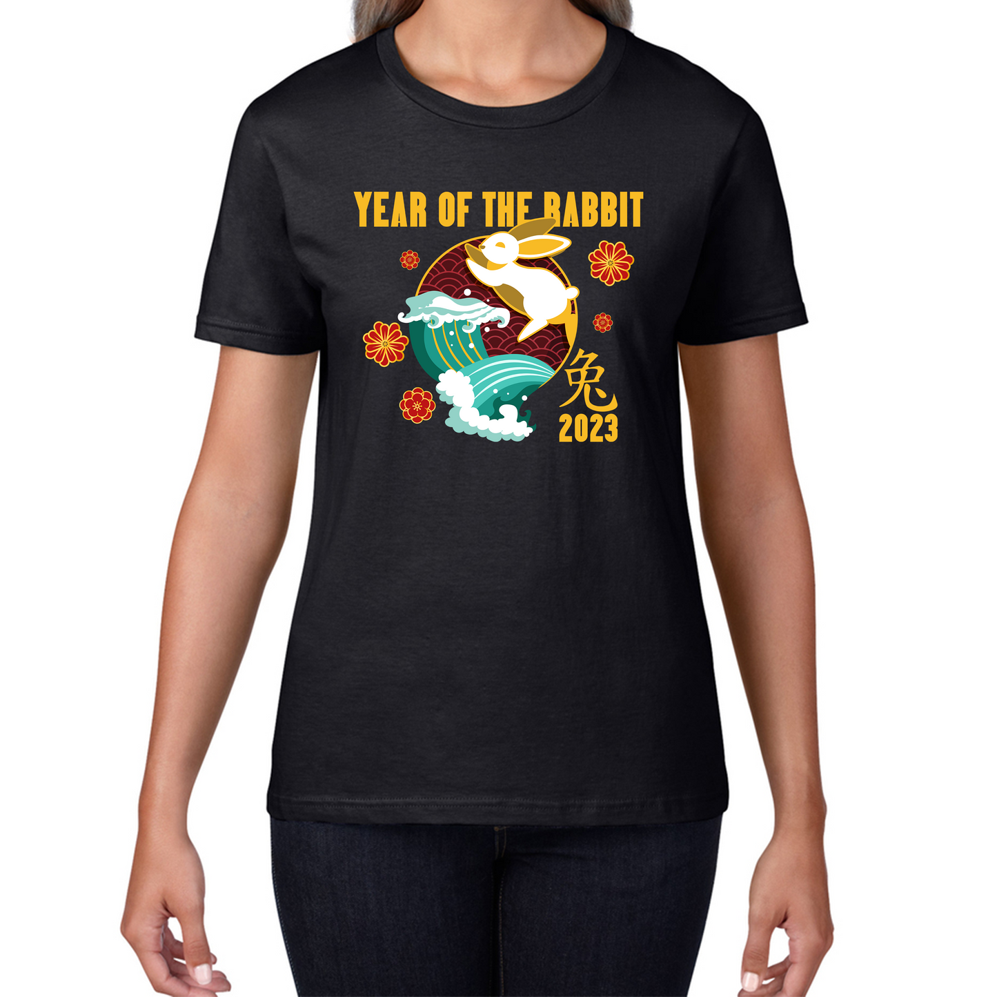Year Of The Rabbit 2023 Chinese New Year Lunar New Year Zodiac Womens Tee Top