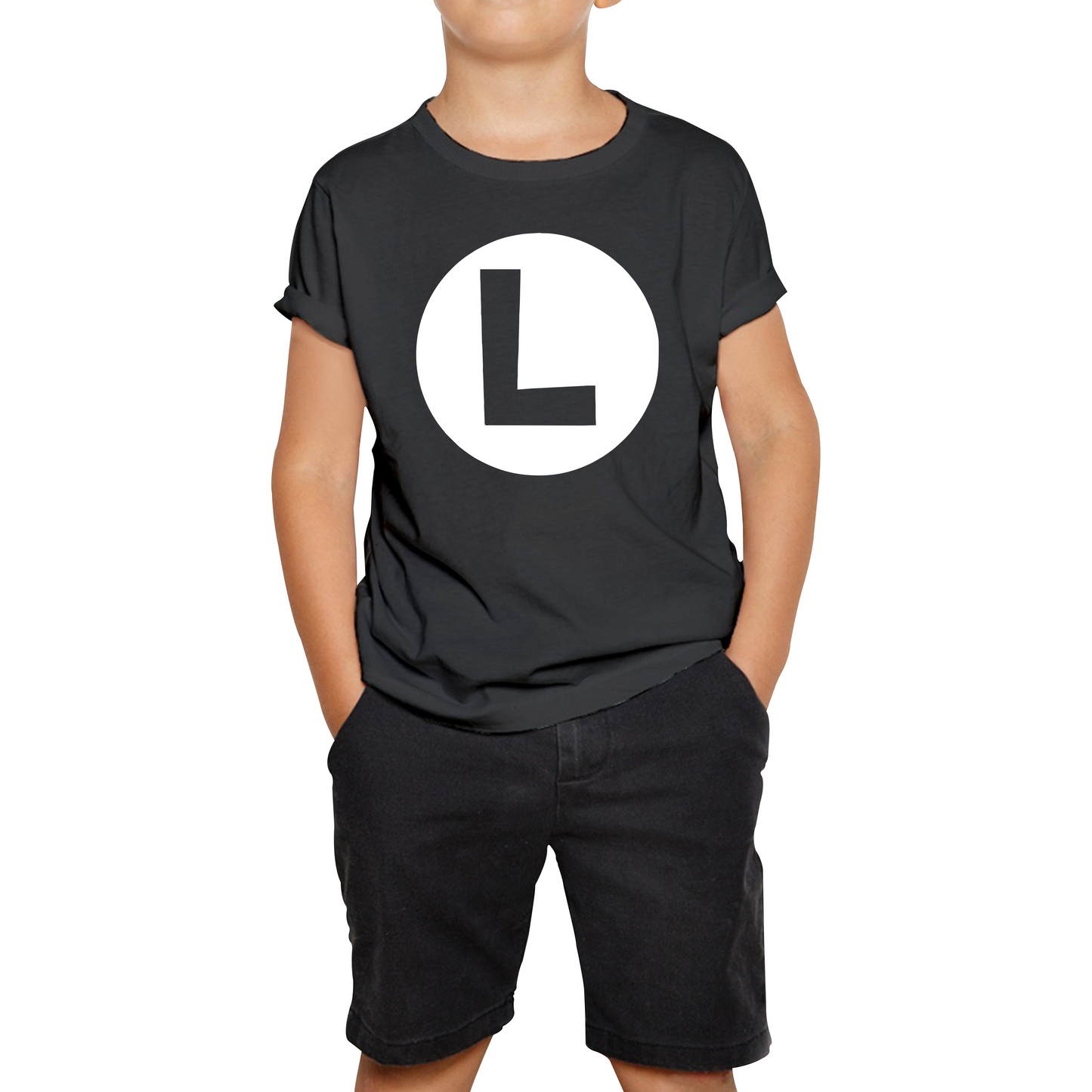 Mario Bros Character Logo Luigi Mario Waluigi Peach Bowser Toad Retro Gaming Kids Tee