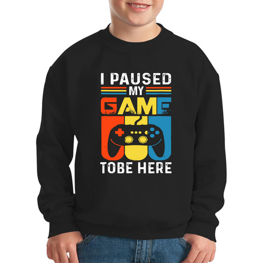 I Paused My Game To Be Here Video Game Sweatshirt