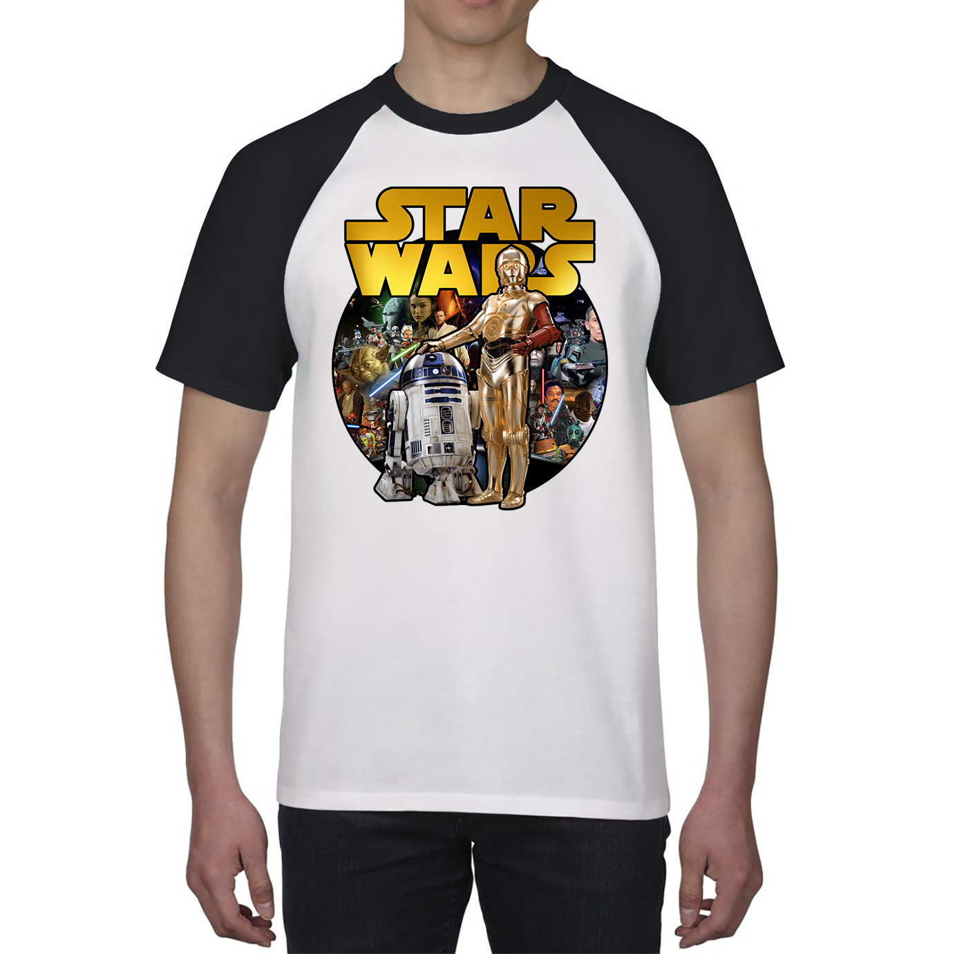 Star Wars These aren't The Droids You're Looking for Shirt Funny Star Wars R2D2 C3PO Baseball T Shirt