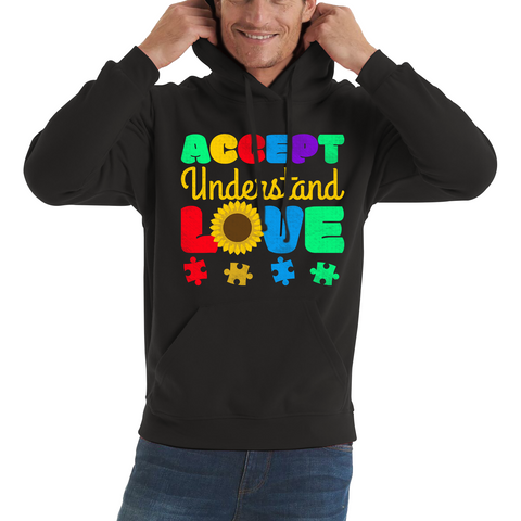 Autism Awareness Accept Understand Love Adult Hoodie