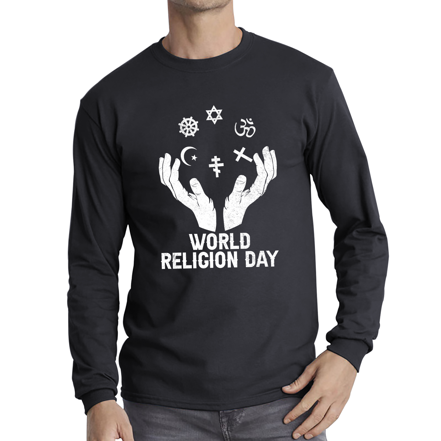 World Religion Day Religious Peace For Everyone Religious Love Religion Day Long Sleeve T Shirt