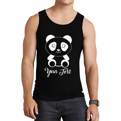 Personalised Cute Panda Bear Your Text Funny Cute Animal Lovers Tank Top