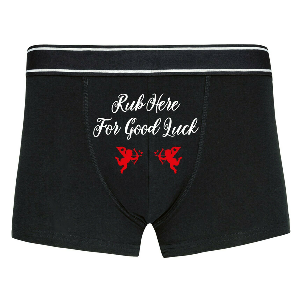 Rub Here For Good Luck Funny Valentine's Day boxer Funny Underwear For Men