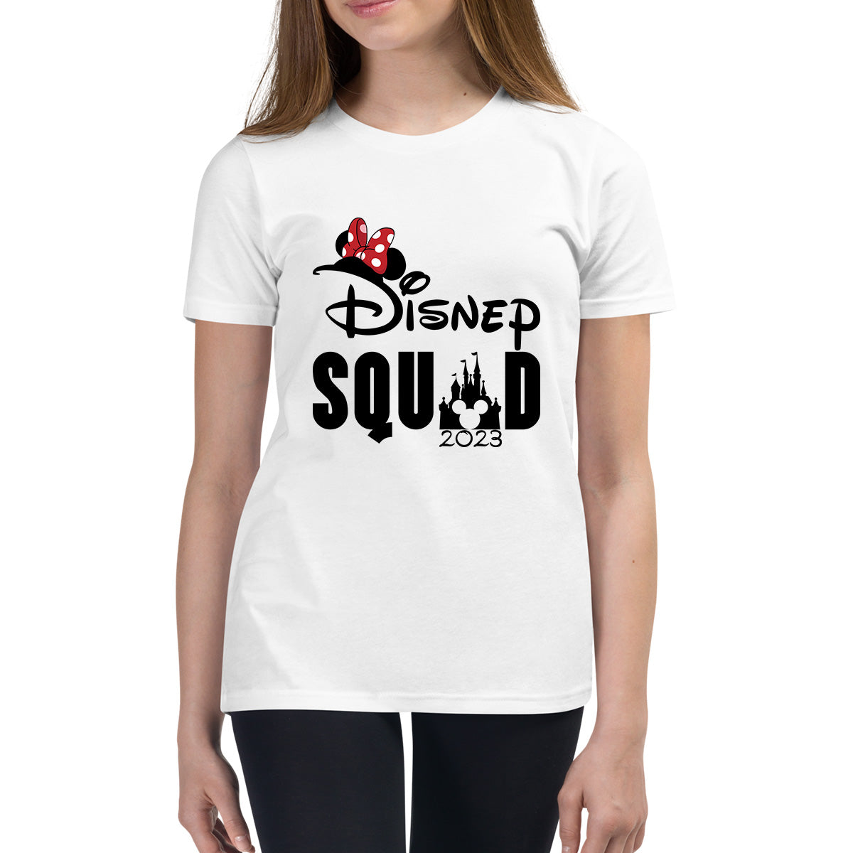 Disney Squad 2023 Mickey Mouse Minnie Mouse Disney Castle Magical Kingdom Cartoon Festive Disneyland Vacation Trip Kids T Shirt