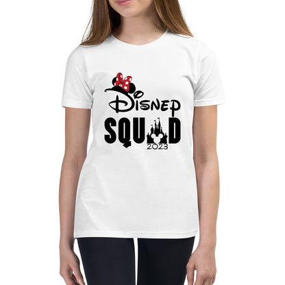 Disney Squad 2023 Mickey Mouse Minnie Mouse Disney Castle Magical Kingdom Cartoon Festive Disneyland Vacation Trip Kids T Shirt