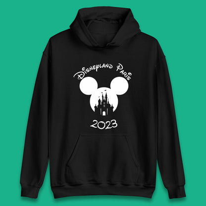 Disney Land Paris 2023 Mickey Mouse Minnie Mouse Cartoon Magical Kingdom Disney Castle Disneyland Vacation Trip Unisex Hoodie