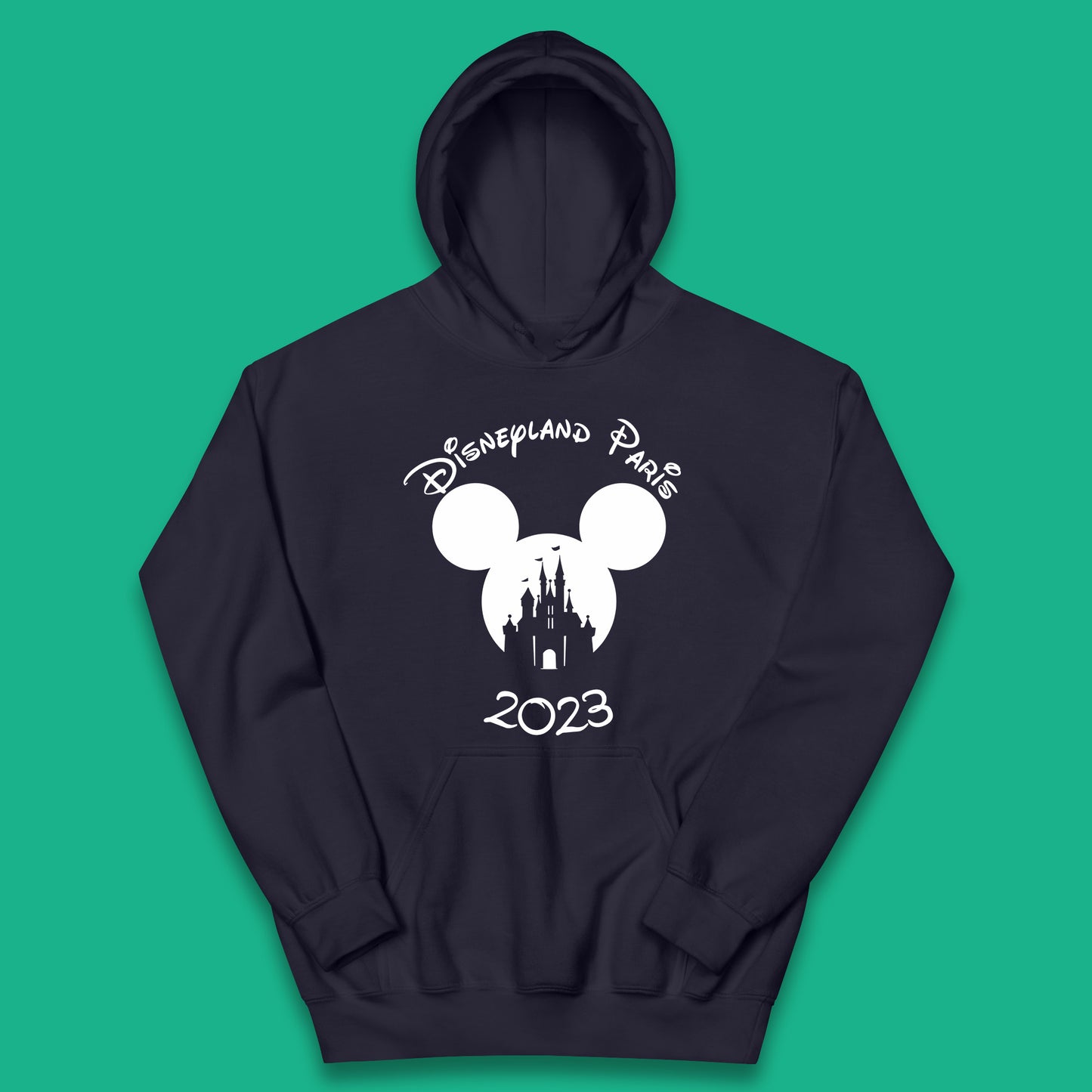 Disney Land Paris 2023 Mickey Mouse Minnie Mouse Cartoon Magical Kingdom Disney Castle Disneyland Vacation Trip Kids Hoodie