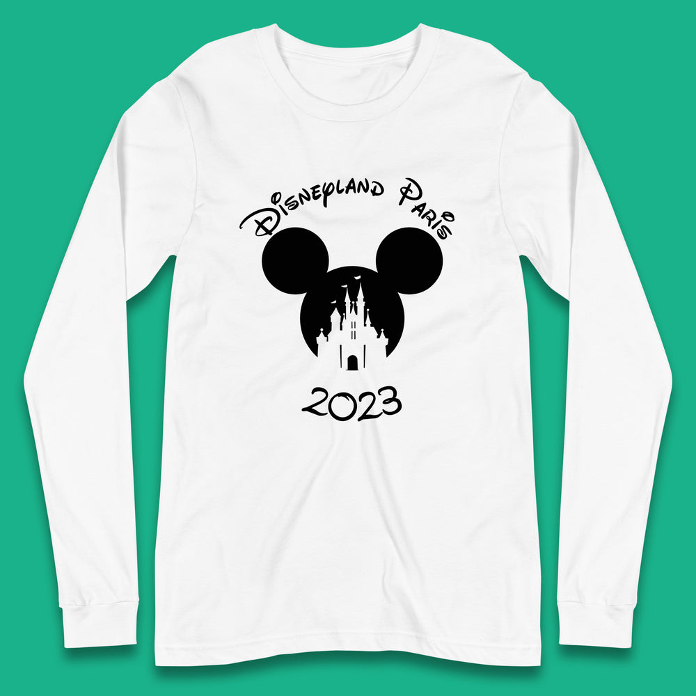 Disney Land Paris 2023 Mickey Mouse Minnie Mouse Cartoon Magical Kingdom Disney Castle Disneyland Vacation Trip Long Sleeve T Shirt