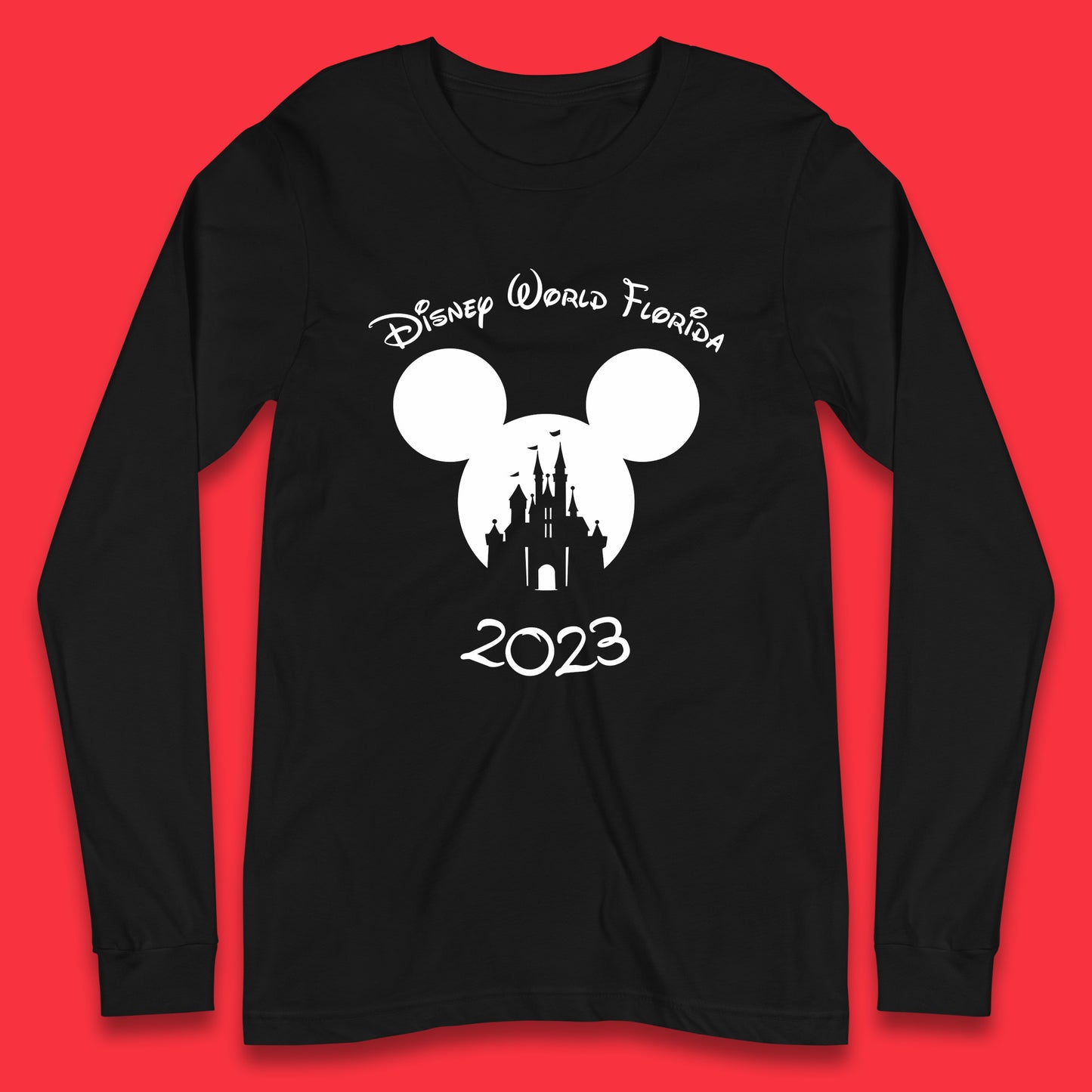 Disney World Florida 2023 Mickey Mouse Minnie Mouse Cartoon Magical Kingdom Disney Castle Disneyland Vacation Trip Long Sleeve T Shirt