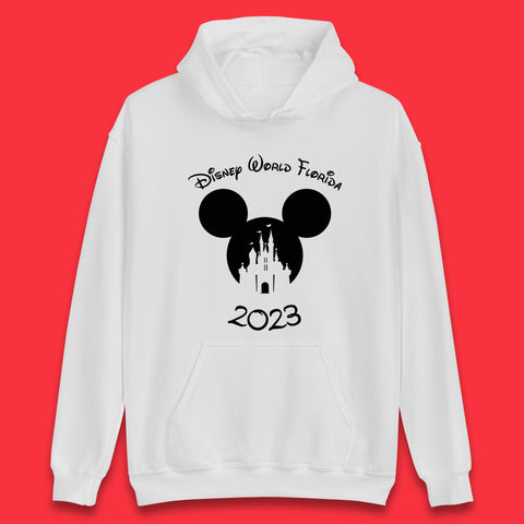 Disney World Florida 2023 Mickey Mouse Minnie Mouse Cartoon Magical Kingdom Disney Castle Disneyland Vacation Trip Unisex Hoodie