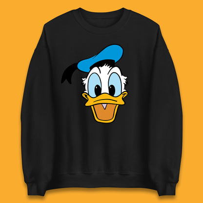 Donald Duck And Daisy Duck Face Cartoon Characters Disneyland Vacation Trip Disney World Unisex Sweatshirt