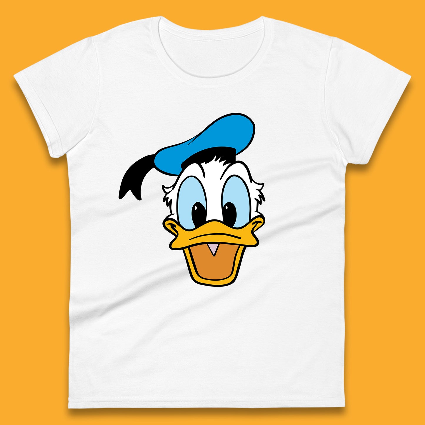 Donald Duck And Daisy Duck Face Cartoon Characters Disneyland Vacation Trip Disney World Womens Tee Top