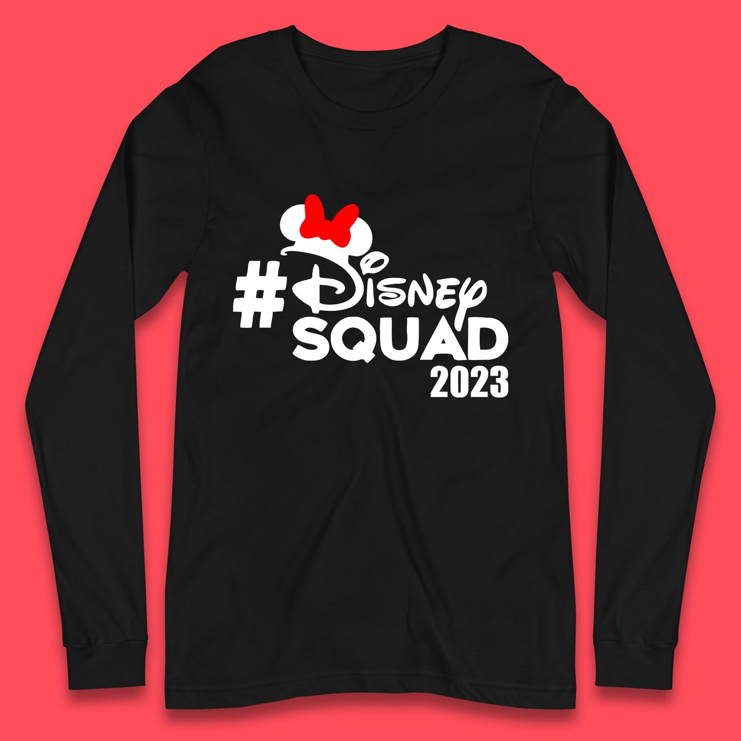 Disney Squad 2023 Mickey Mouse Minnie Mouse Cartoon Festive Disneyland Trip Vacations Long Sleeve T Shirt
