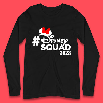 Disney Squad 2023 Mickey Mouse Minnie Mouse Cartoon Festive Disneyland Trip Vacations Long Sleeve T Shirt