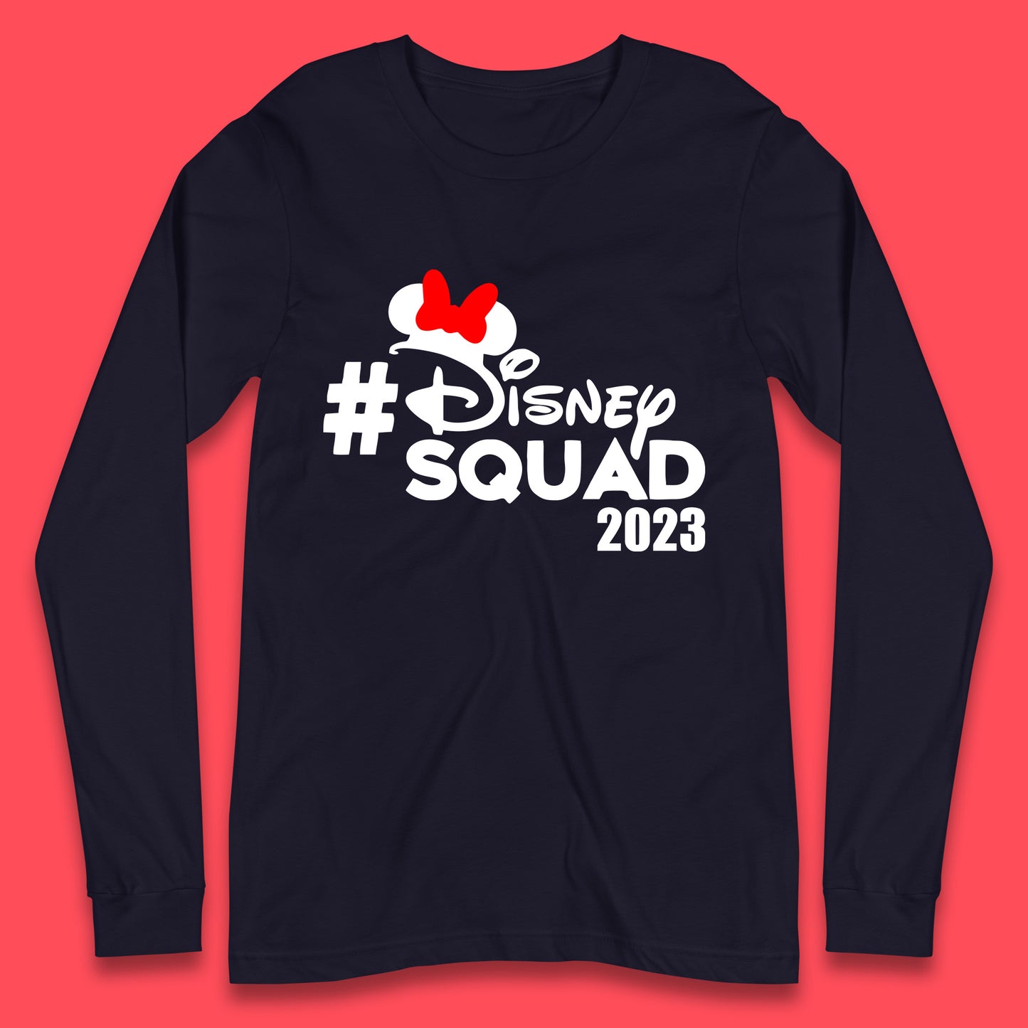 Disney Squad 2023 Mickey Mouse Minnie Mouse Cartoon Festive Disneyland Trip Vacations Long Sleeve T Shirt