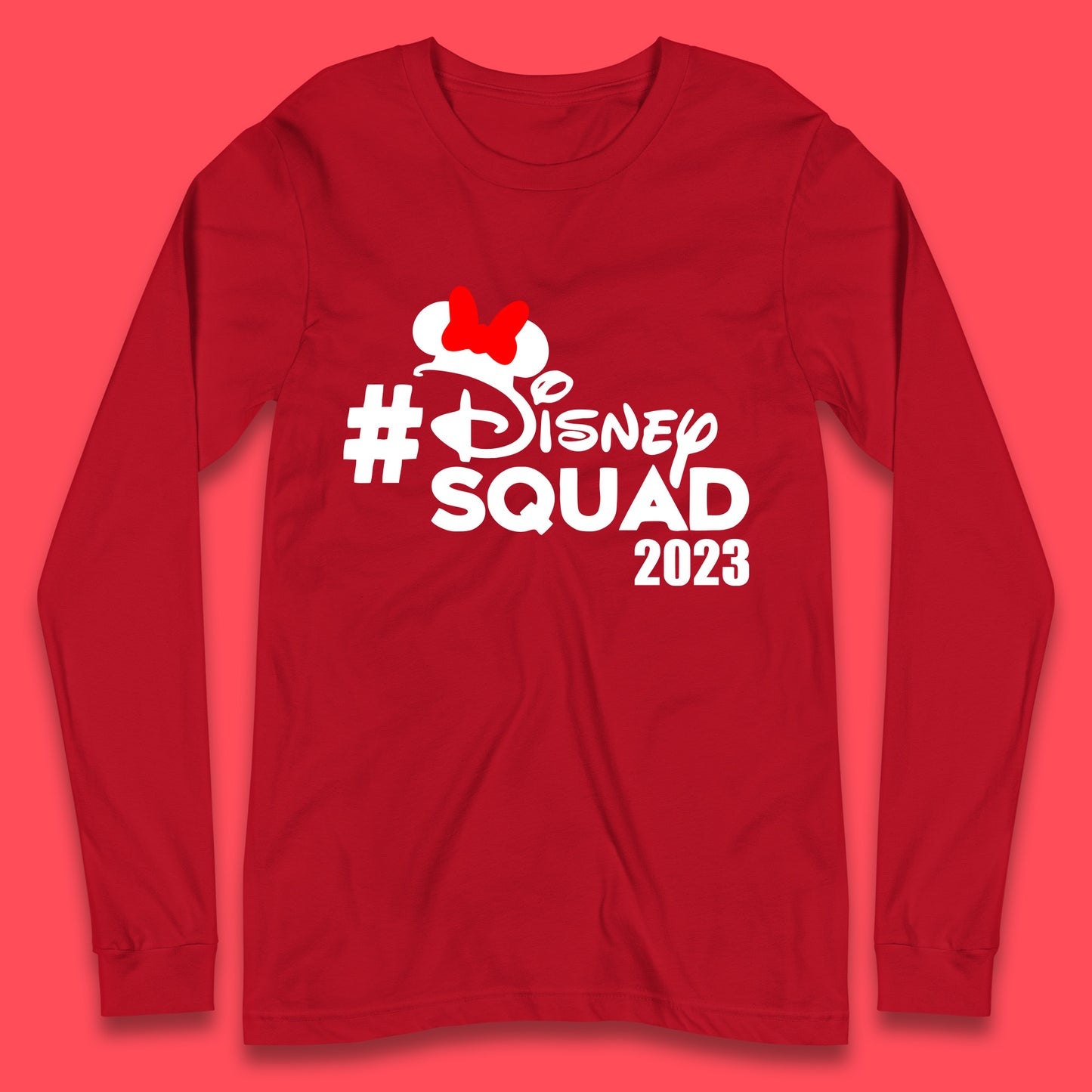 Disney Squad 2023 Mickey Mouse Minnie Mouse Cartoon Festive Disneyland Trip Vacations Long Sleeve T Shirt