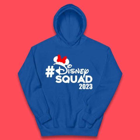 Disney Squad 2023 Mickey Mouse Minnie Mouse Cartoon Festive Disneyland Trip Vacations Kids Hoodie