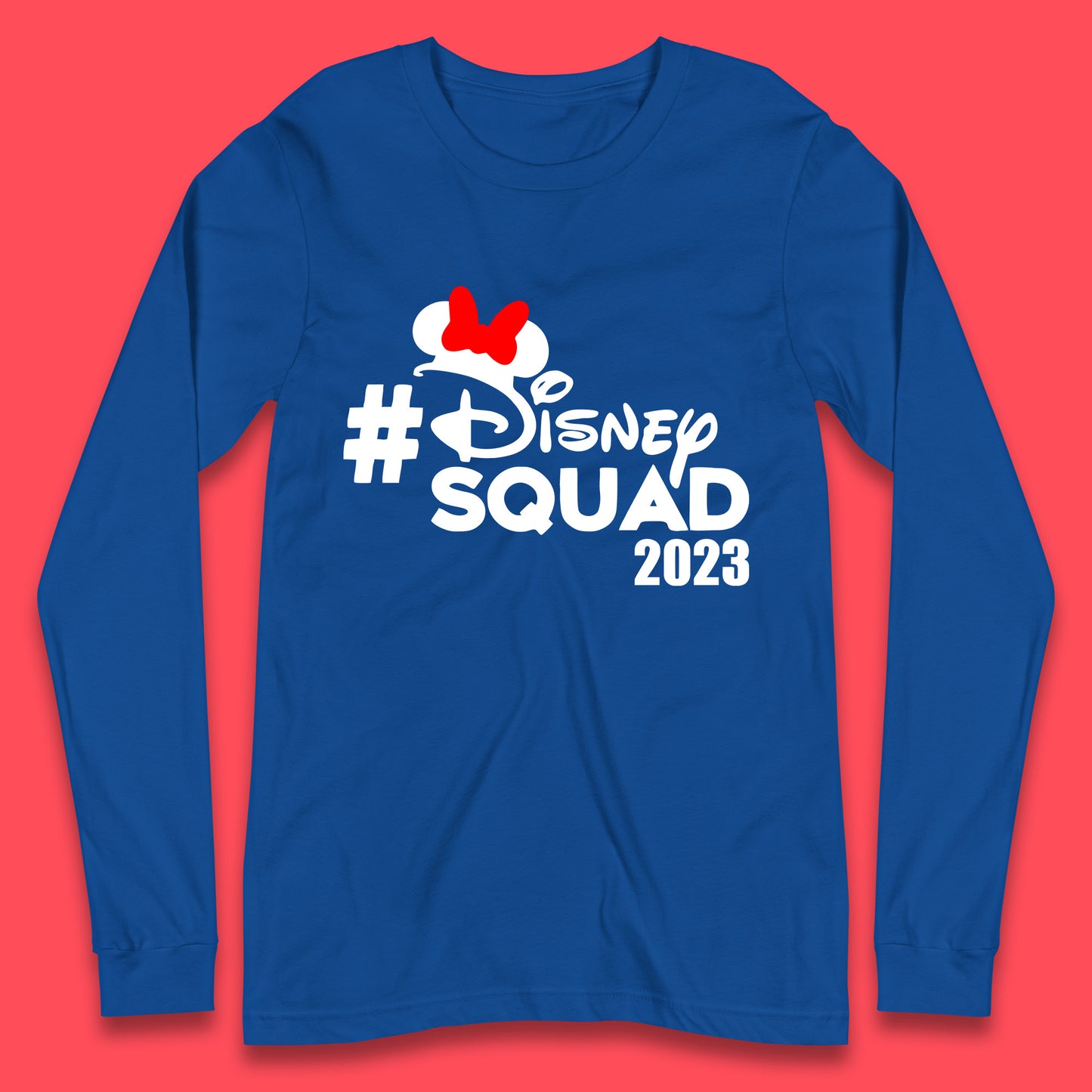 Disney Squad 2023 Mickey Mouse Minnie Mouse Cartoon Festive Disneyland Trip Vacations Long Sleeve T Shirt
