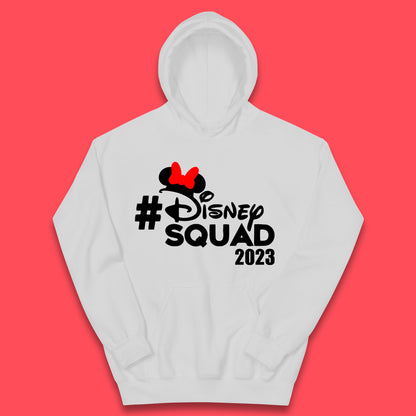Disney Squad 2023 Mickey Mouse Minnie Mouse Cartoon Festive Disneyland Trip Vacations Kids Hoodie