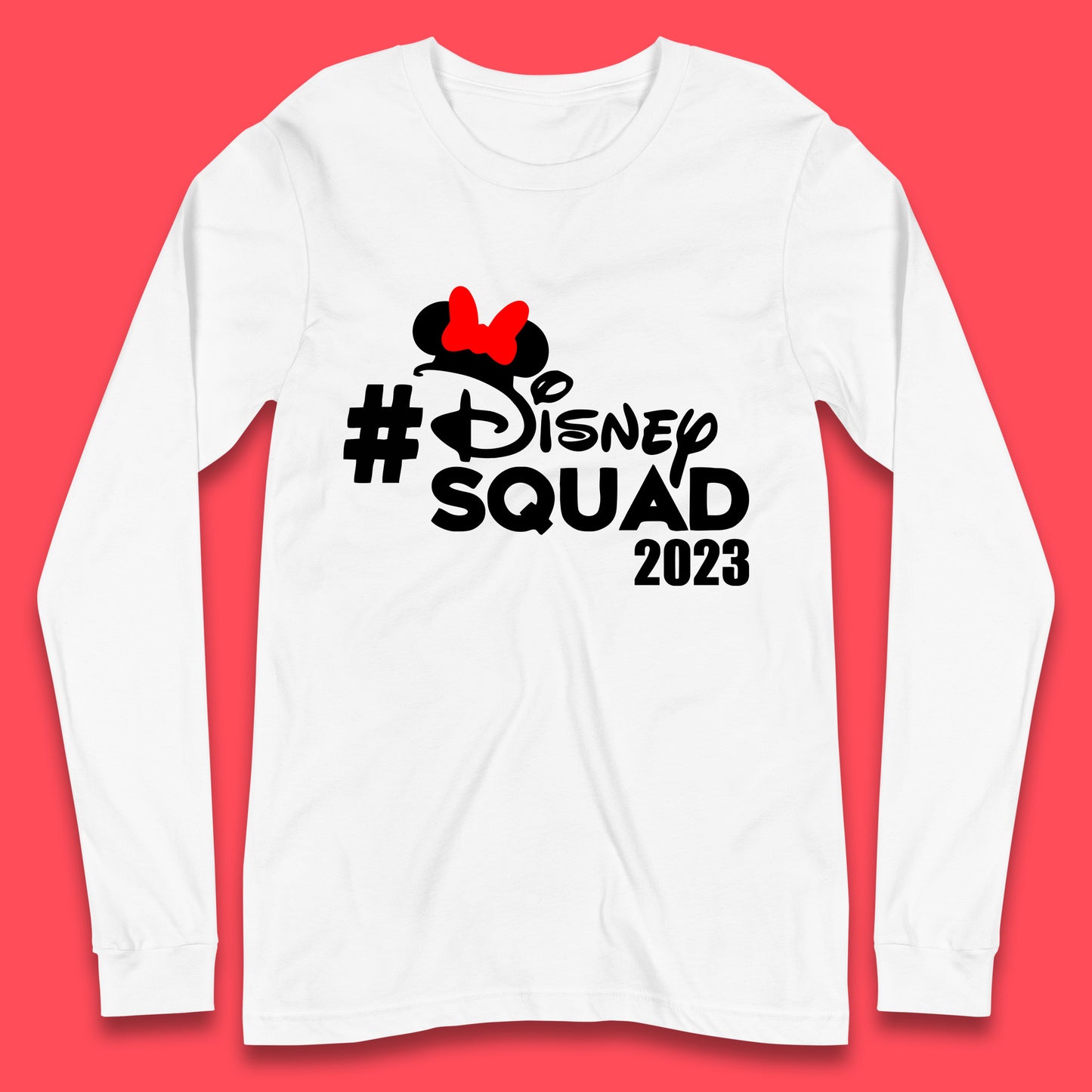 Disney Squad 2023 Mickey Mouse Minnie Mouse Cartoon Festive Disneyland Trip Vacations Long Sleeve T Shirt