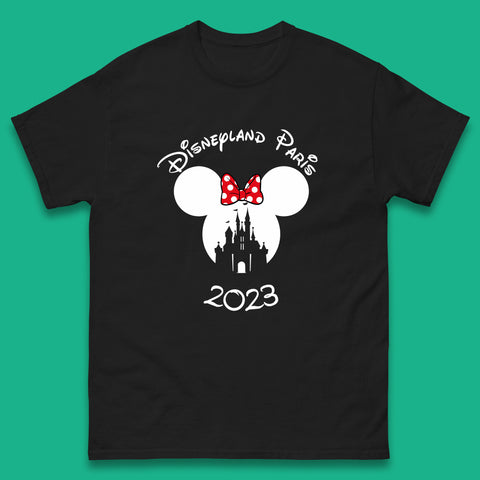 Disney Land Paris 2023 Mickey Mouse Minnie Mouse Cartoon Magical Kingdom Disney Castle Disneyland Vacation Trip Mens Tee Top