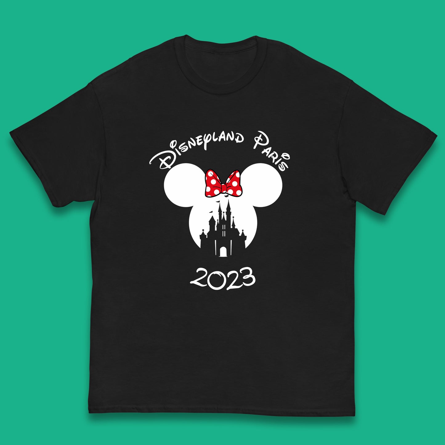 Disney Land Paris 2023 Mickey Mouse Minnie Mouse Cartoon Magical Kingdom Disney Castle Disneyland Vacation Trip Kids T Shirt
