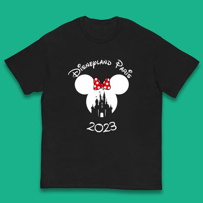 Disney Land Paris 2023 Mickey Mouse Minnie Mouse Cartoon Magical Kingdom Disney Castle Disneyland Vacation Trip Kids T Shirt