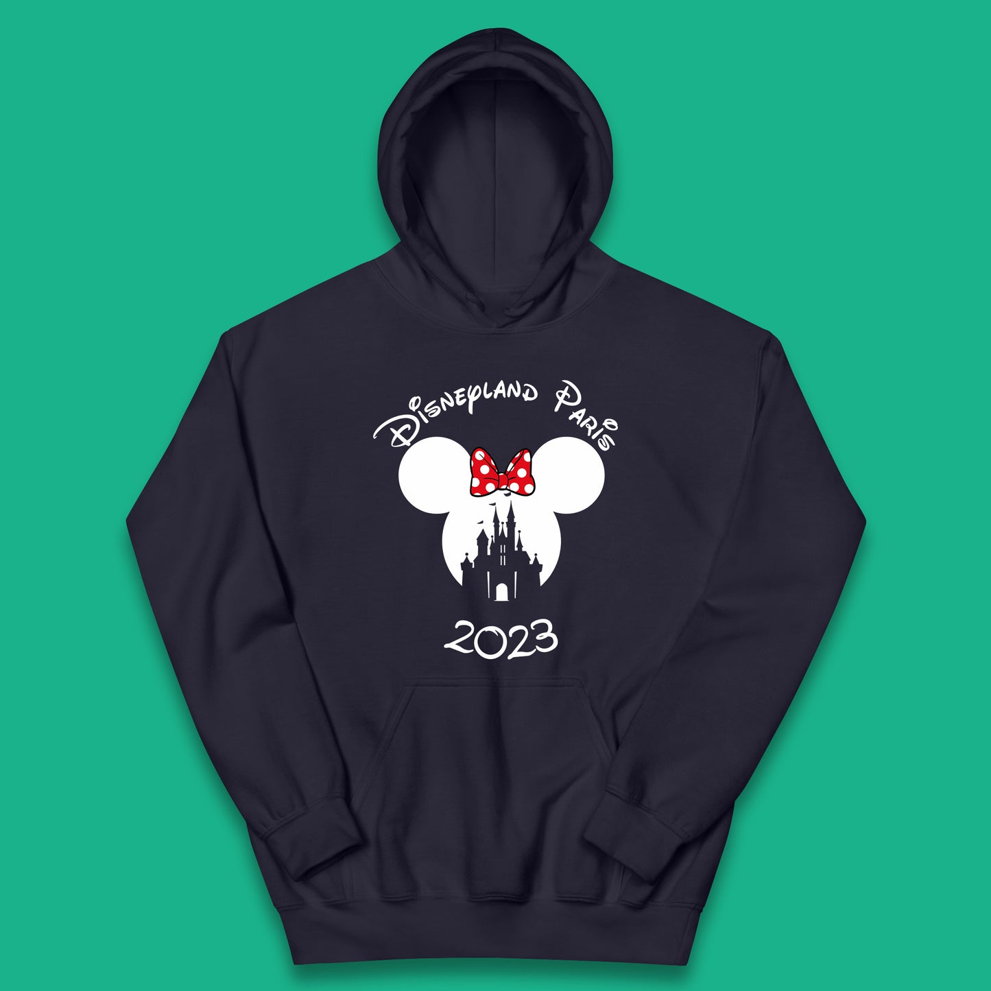 Disney Land Paris 2023 Mickey Mouse Minnie Mouse Cartoon Magical Kingdom Disney Castle Disneyland Vacation Trip Kids Hoodie