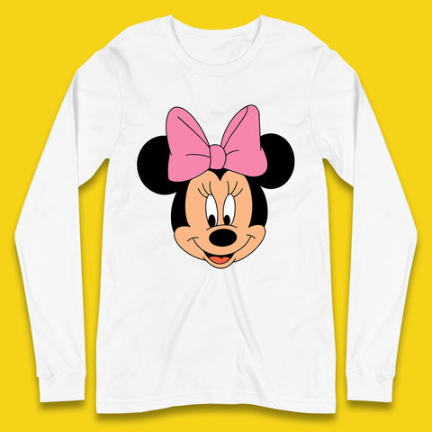 Disney Mickey Mouse Minnie Mouse Face Cartoon Character Disneyland Vacation Trip Disney World Long Sleeve T Shirt