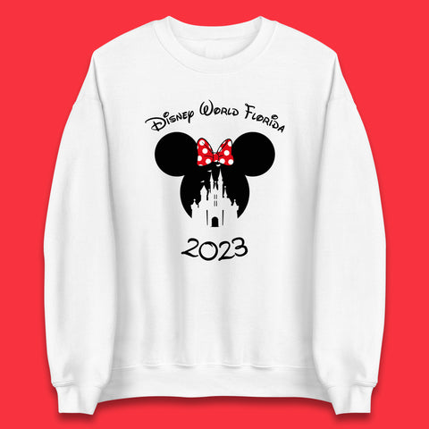 Disney World Florida 2023 Mickey Mouse Minnie Mouse Cartoon Magical Kingdom Disney Castle Disneyland Vacation Trip Unisex Sweatshirt