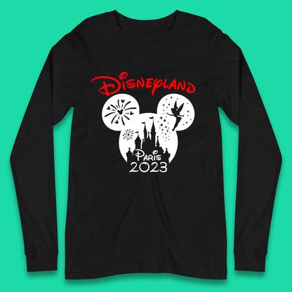 Disney Land Paris 2023 Disney Castle Mickey Mouse Minnie Mouse Cartoon Magical Kingdom Disneyland Vacation Trip Long Sleeve T Shirt