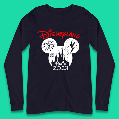 Disney Land Paris 2023 Disney Castle Mickey Mouse Minnie Mouse Cartoon Magical Kingdom Disneyland Vacation Trip Long Sleeve T Shirt