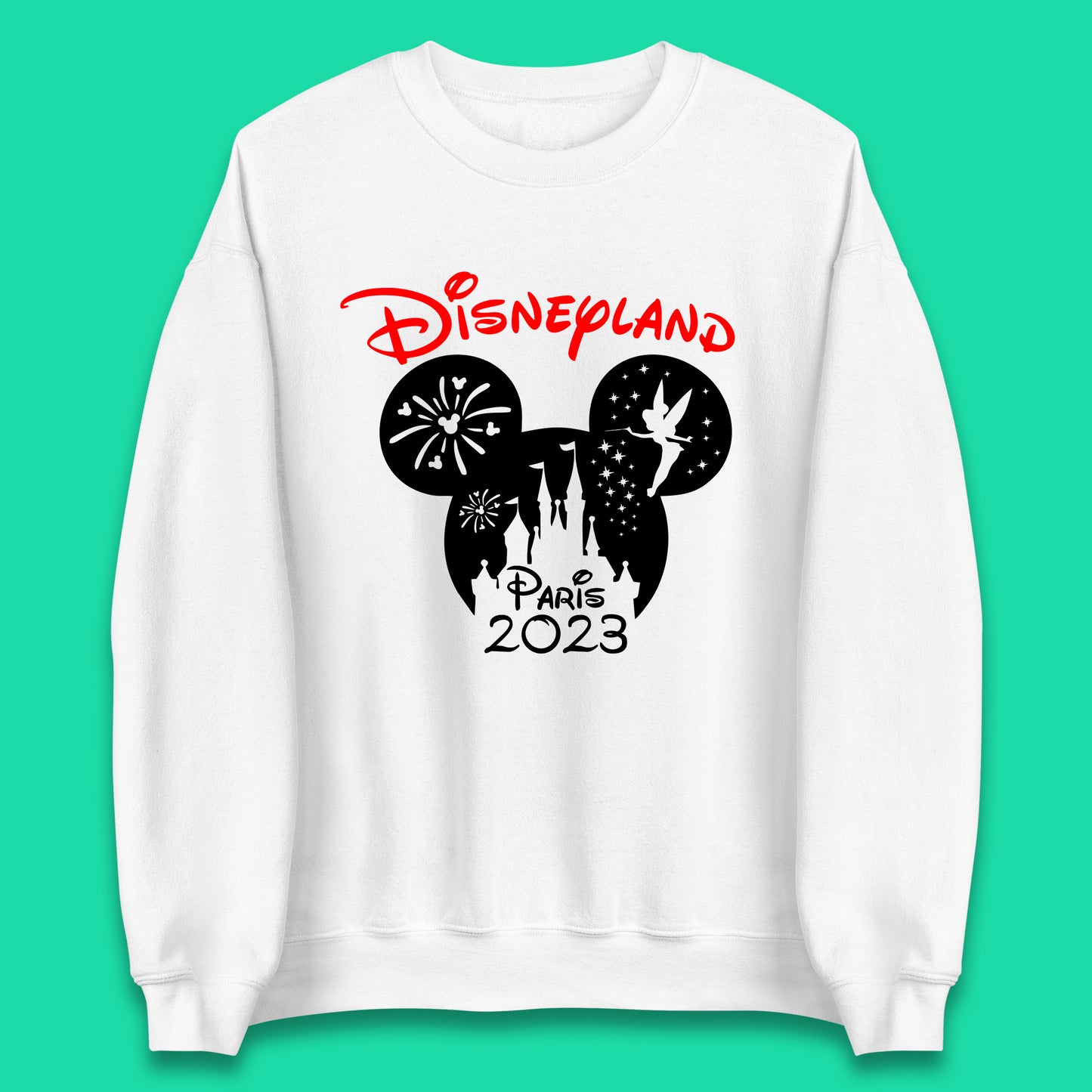 Disney Land Paris 2023 Disney Castle Mickey Mouse Minnie Mouse Cartoon Magical Kingdom Disneyland Vacation Trip Unisex Sweatshirt
