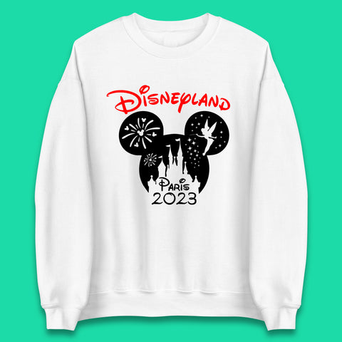 Disney Land Paris 2023 Disney Castle Mickey Mouse Minnie Mouse Cartoon Magical Kingdom Disneyland Vacation Trip Unisex Sweatshirt