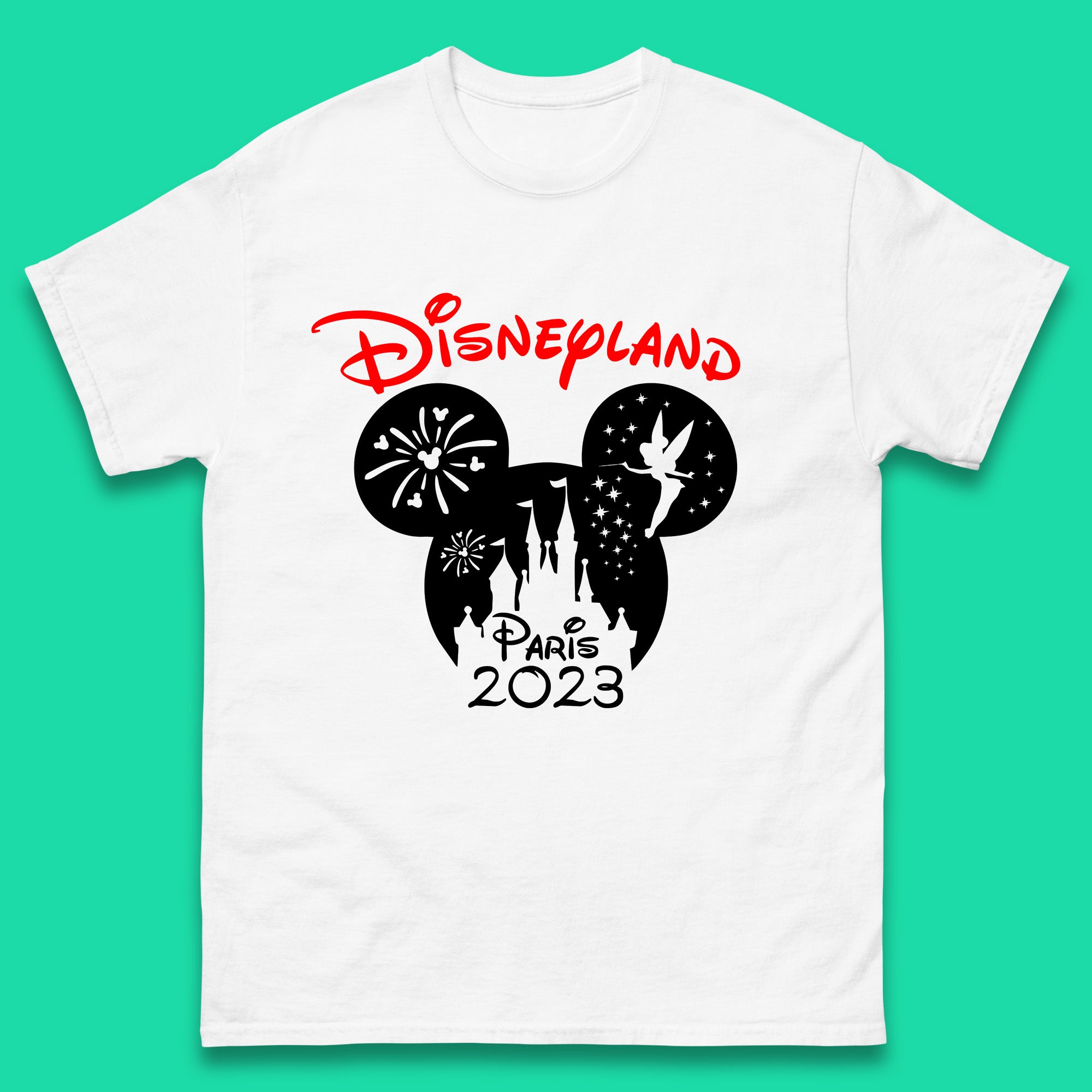 Disney Land Paris 2023 Disney Castle Mickey Mouse Minnie Mouse Cartoon Magical Kingdom Disneyland Vacation Trip Mens Tee Top