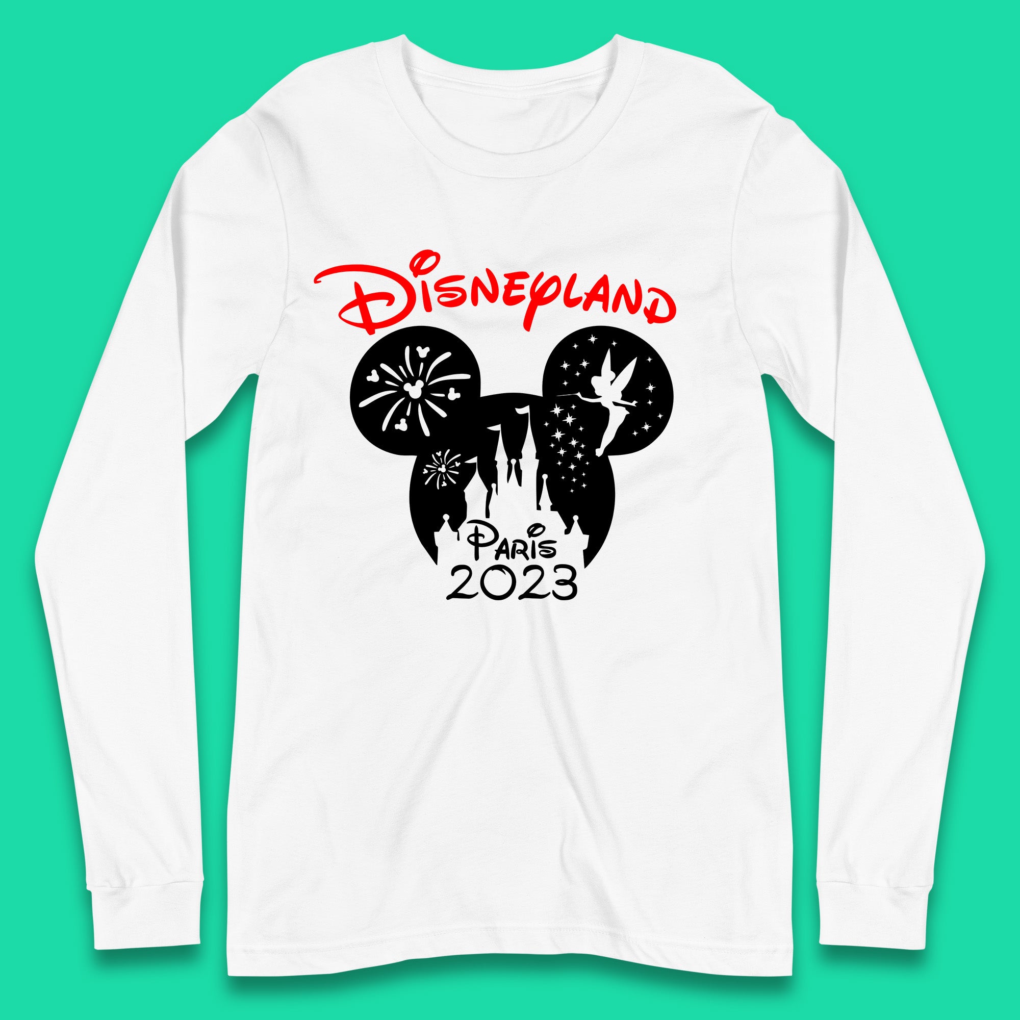 Disney Land Paris 2023 Disney Castle Mickey Mouse Minnie Mouse Cartoon Magical Kingdom Disneyland Vacation Trip Long Sleeve T Shirt